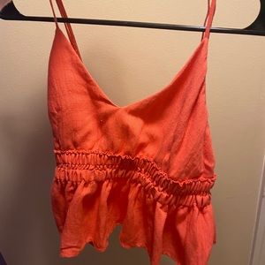 Cute coral colored crop top